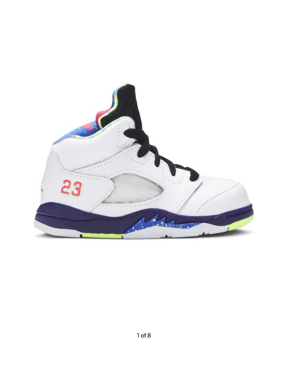 Jordan 5 bel-air Sneakers with Purple, Black & Neon Green Accents